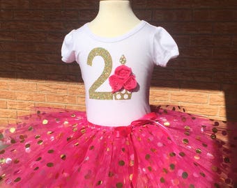Second birthday for girls, 2nd birthday shirt, birthday outfit for 2 year old girl, turning two tutu, girl's second birthday