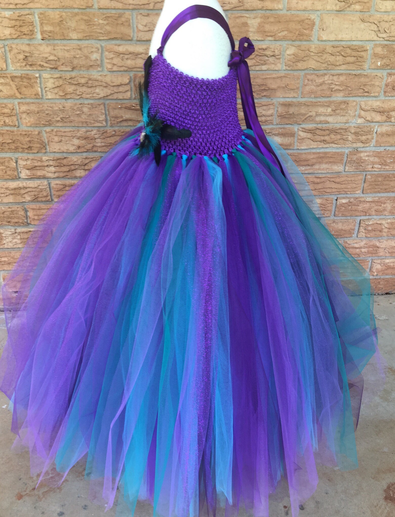 Blue and purple combination dress deals