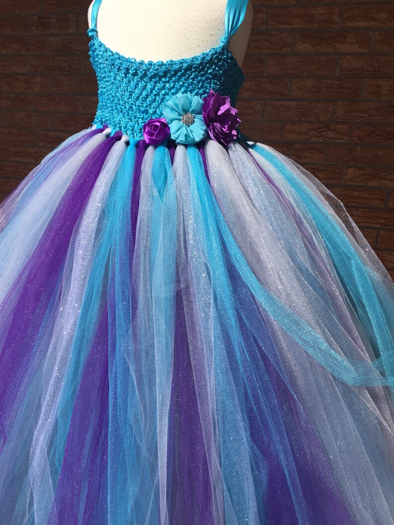 Fairy Tutu Flower Girl Dress Turquoise 6D2