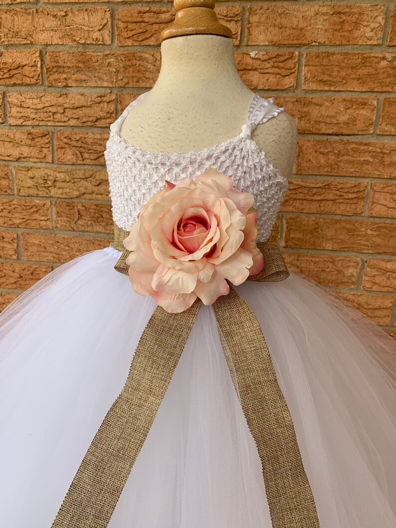 Country wedding flower girl dress poofy flower girl dress Etsy