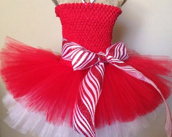 Candy Cane Princes dress, Christmas tutu dress, holiday tutu, Santa pictures outfit,  holiday dress, Christmas outfit, tutu for Christmas