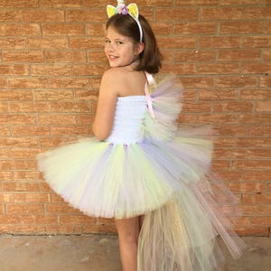 Unicorn Halloween costume, unicorn tutu, pony costume, Halloween costume, unicorn birthday, pastel rainbow tutu, birthday outfit, unicorn image 8