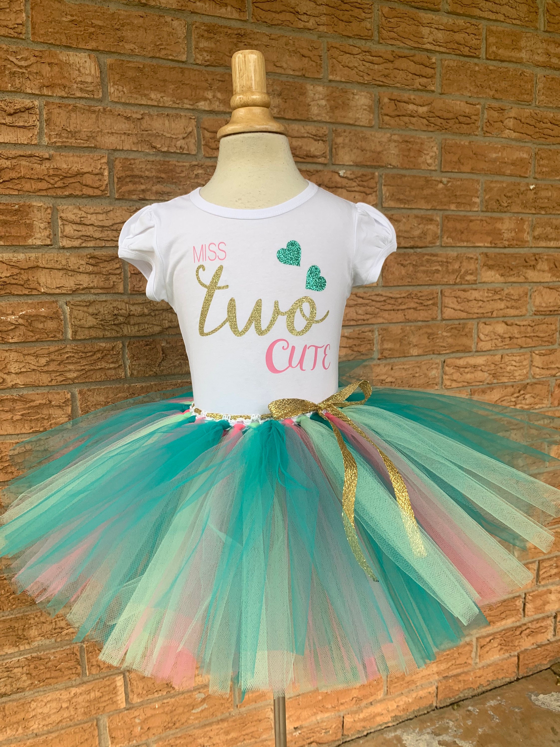 Miss 2 cute, Girls Second birthday outfit, 2nd birthday shirt, birthday outfit for 2 year old girl, turning two tutu, pink and gold Miss 2 cute, Girls Second birthday outfit, 2nd birthday shirt, birthday outfit for 2 year old girl, turning two tutu, pink and gold