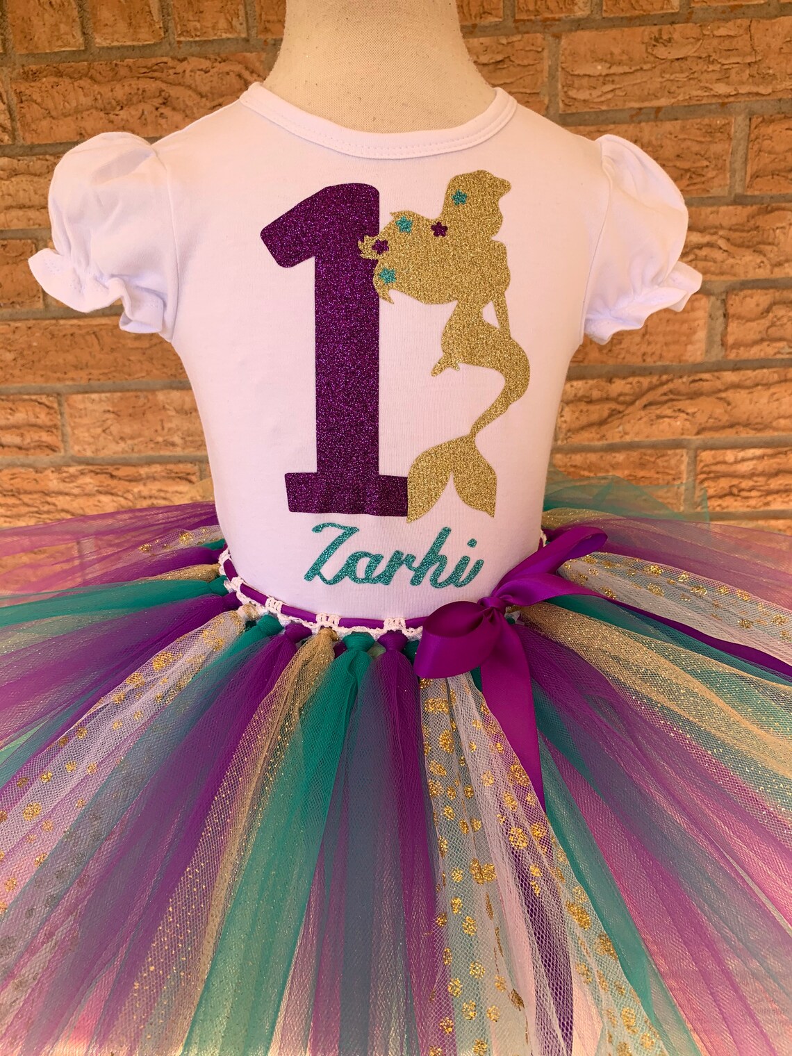 Mermaid First Birthday Shirt Tutu 1st Birthday Outfit Girls Etsy