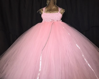 Pink Princess costume, princess dress, pink flower girl dress, pink wedding, pink dress, pink tutu, princess birthday, pink tutu, the twirl