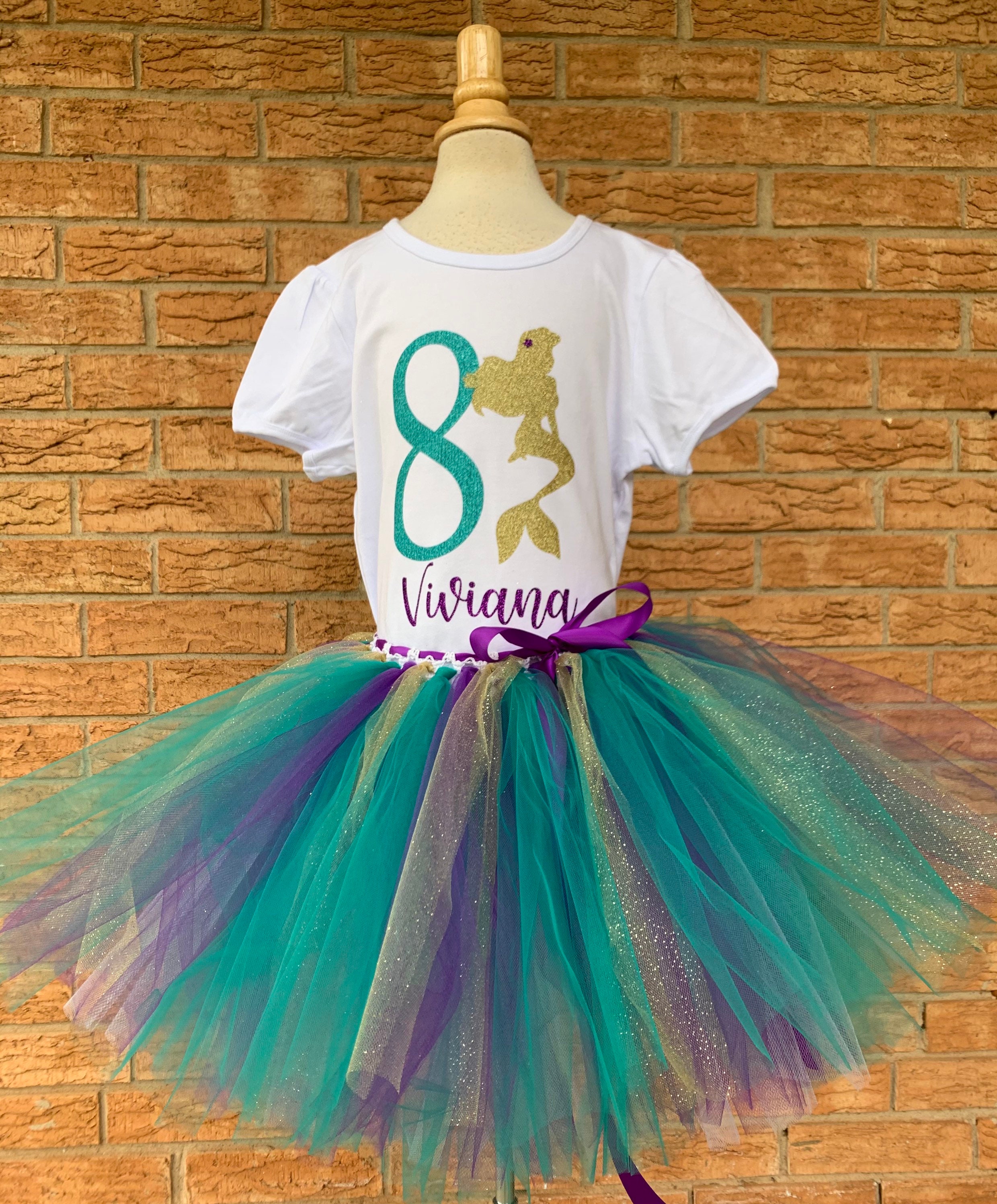 Eighth Mermaid Birthday Outfit 8th Birthday Tutu Mermaid Birthday 8 Years Old Shirt Pool Party Birthday Set Eight Birthday Mermazing Etsy UK