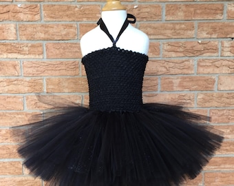 Black tutu dress, cat tutu, halloween costume, little black tutu, girls cat tutu, black tutu dress, girls black dress, LBD, tutu