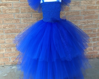 Evie costume, queen costume, evil costume, evie dress, evie tutu, halloween costume, blue dress, Villian