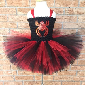Spider costume, girls spider tutu, girls spider costume, spider halloween costume, superhero tutu, spider tutu, red and black tutu