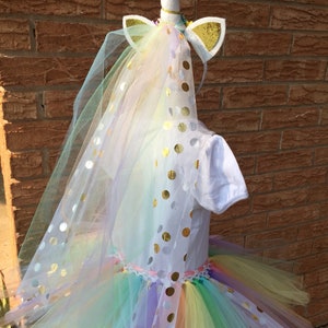 Girls birthday outfit, unicorn birthday shirt, pastel rainbow tutu, birthday outfit for girls, rainbow unicorn party image 7