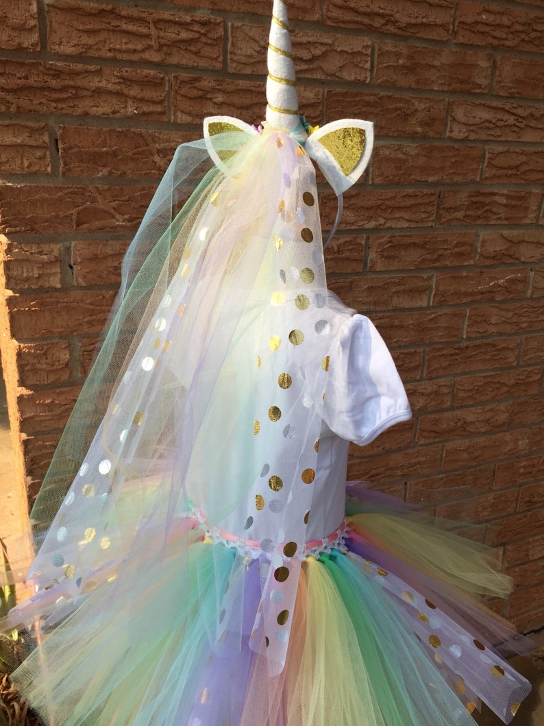 Girls birthday outfit, unicorn birthday shirt, pastel rainbow tutu, birthday outfit for girls, rainbow unicorn party image 7