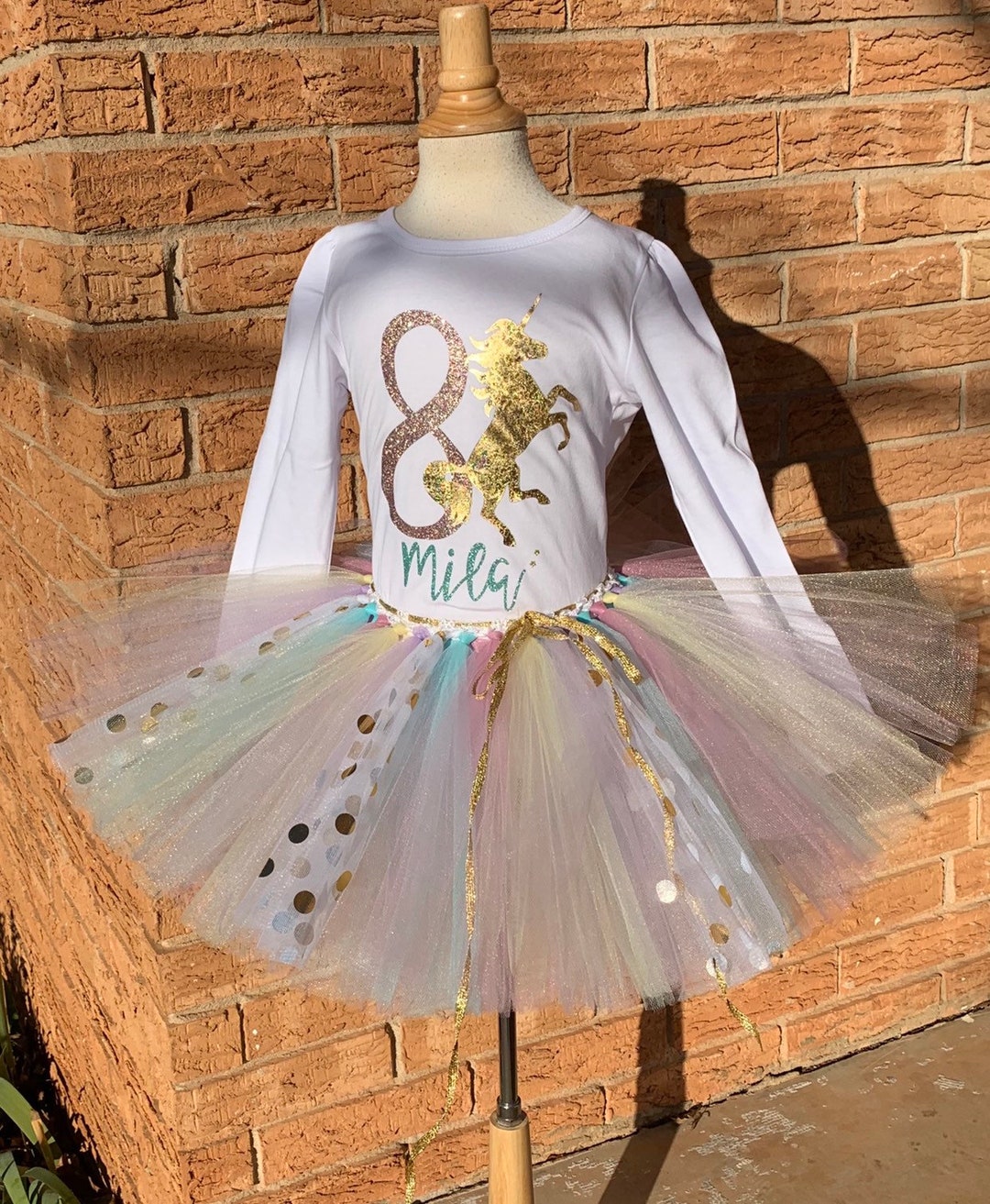Unicorn Birthday Shirt, Birthday Girl's Tutu Outfit, Unicorn Birthday...