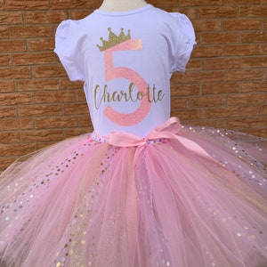 Personalized birthday shirt, Fifth birthday outfit, 5th birthday shirt, 5 year old girls birthday outfit, turning 5, girls 5th birthday