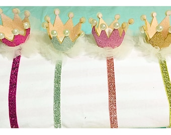 Birthday crown, birthday headband, first birthday crown, girls birthday bow, glitter crown, glitter headband, crown headband