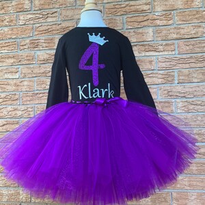 Purple Fourth birthday shirt, 4th birthday outfit, girls fourth birthday, custom party birthday, 4 year old birthday outfit, tutu