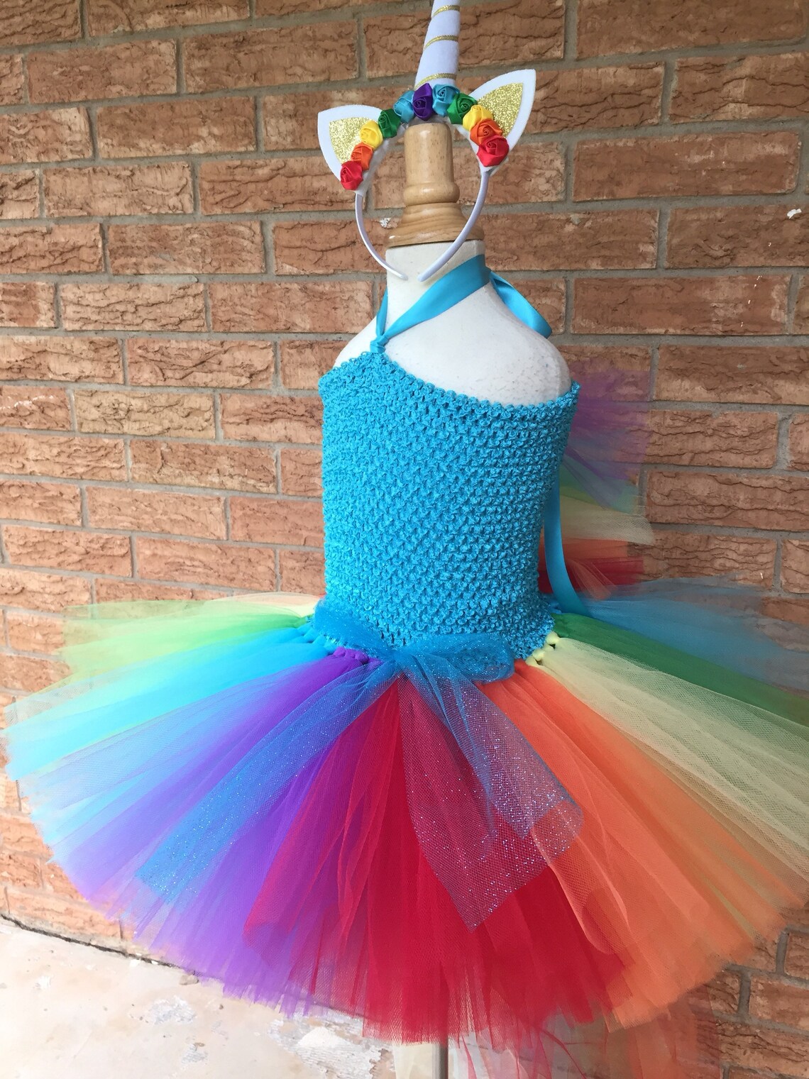Rainbow Unicorn Costume Pony Tutu Pony Costume Halloween Etsy