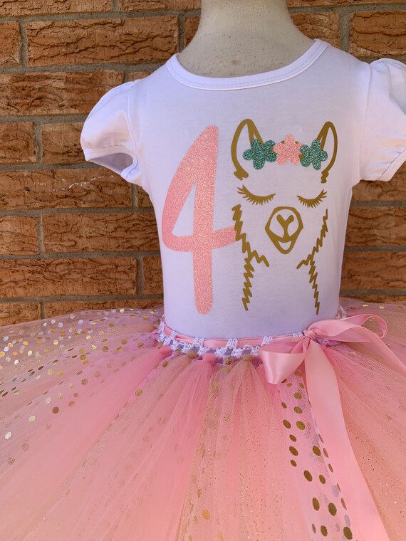 llama birthday dress Llama Fourth 4th 4 four birthday outfit, Llama birthday, four shirt, girls 4th birthday, fairy tale birthday