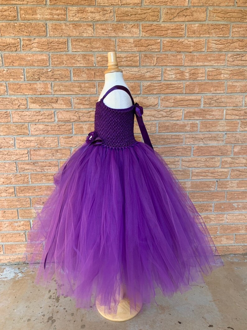 Eggplant Plum Flower Girl Dress Purple Tutu Deep Purple Etsy