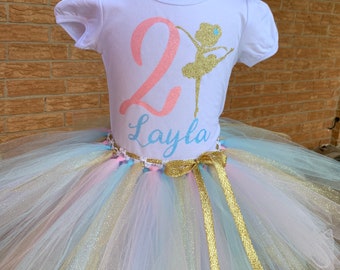 Ballerina ballet girls birthday outfit, second birthday, dance birthday, girls ballet shirt, girls ballerina shirt, tutu, birthday outfit