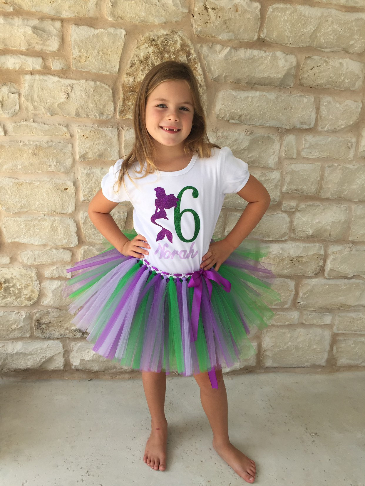Girl's sixth birthday outfit 6th Birthday tutu Mermaid Etsy