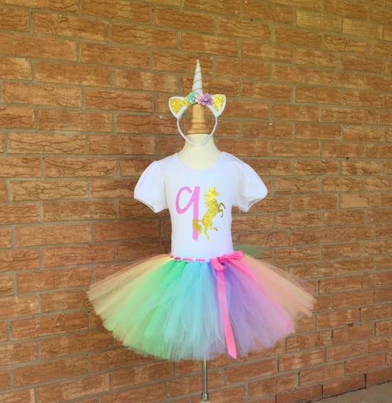 unicorn birthday outfit 9 year old