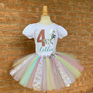 unicorn birthday outfit 4 year old