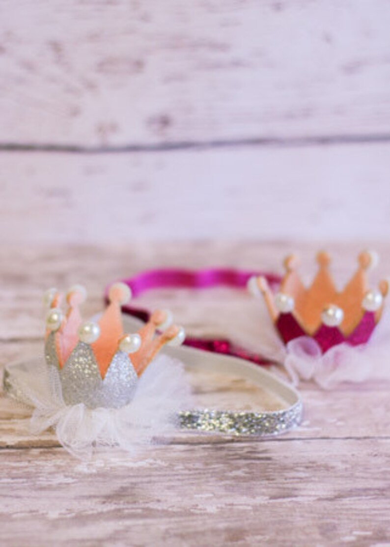 Birthday Crown Birthday Headband First Birthday Crown Girls Etsy