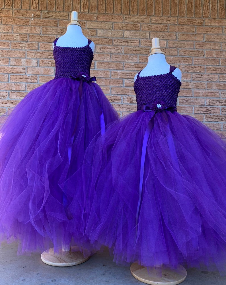 Eggplant Plum Flower Girl Dress Purple Tutu Deep Purple Etsy