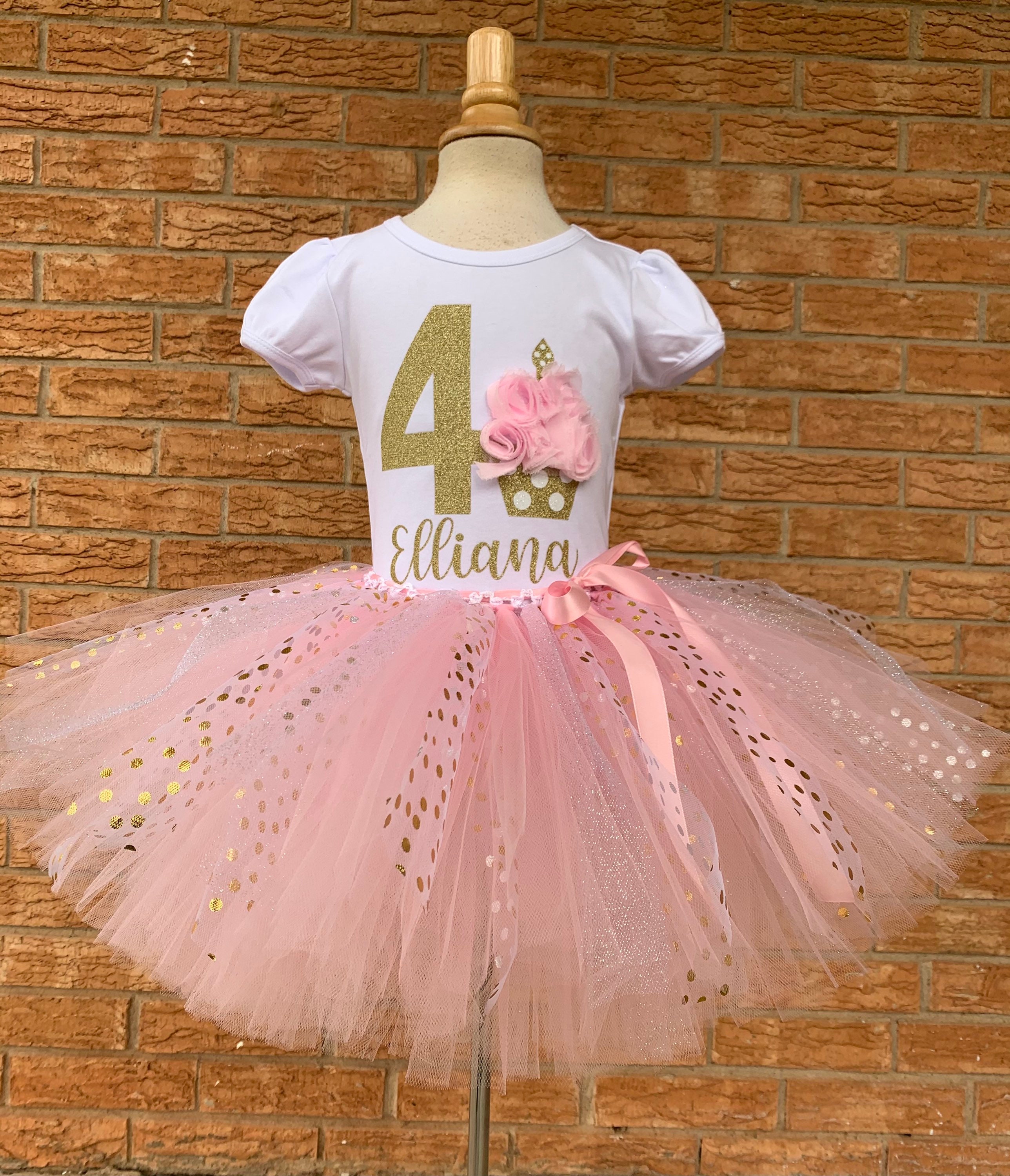 Bolsa de tela con la obra «I'm 4 unicorn birthday 4 años cumpleañero  camiseta idea de regalo cuarto cumpleaños niña» de Jelisandie