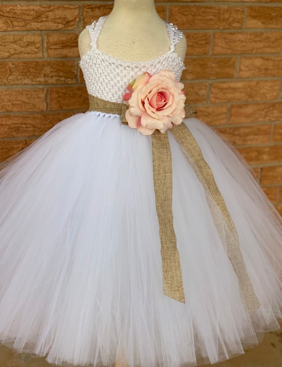 Country Wedding Flower Girl Dress Poofy Flower Girl Dress Etsy