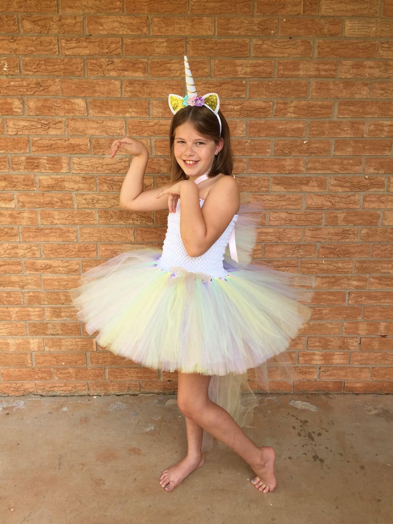 Unicorn Halloween costume, unicorn tutu, pony costume, Halloween costume, unicorn birthday, pastel rainbow tutu, birthday outfit, unicorn image 9