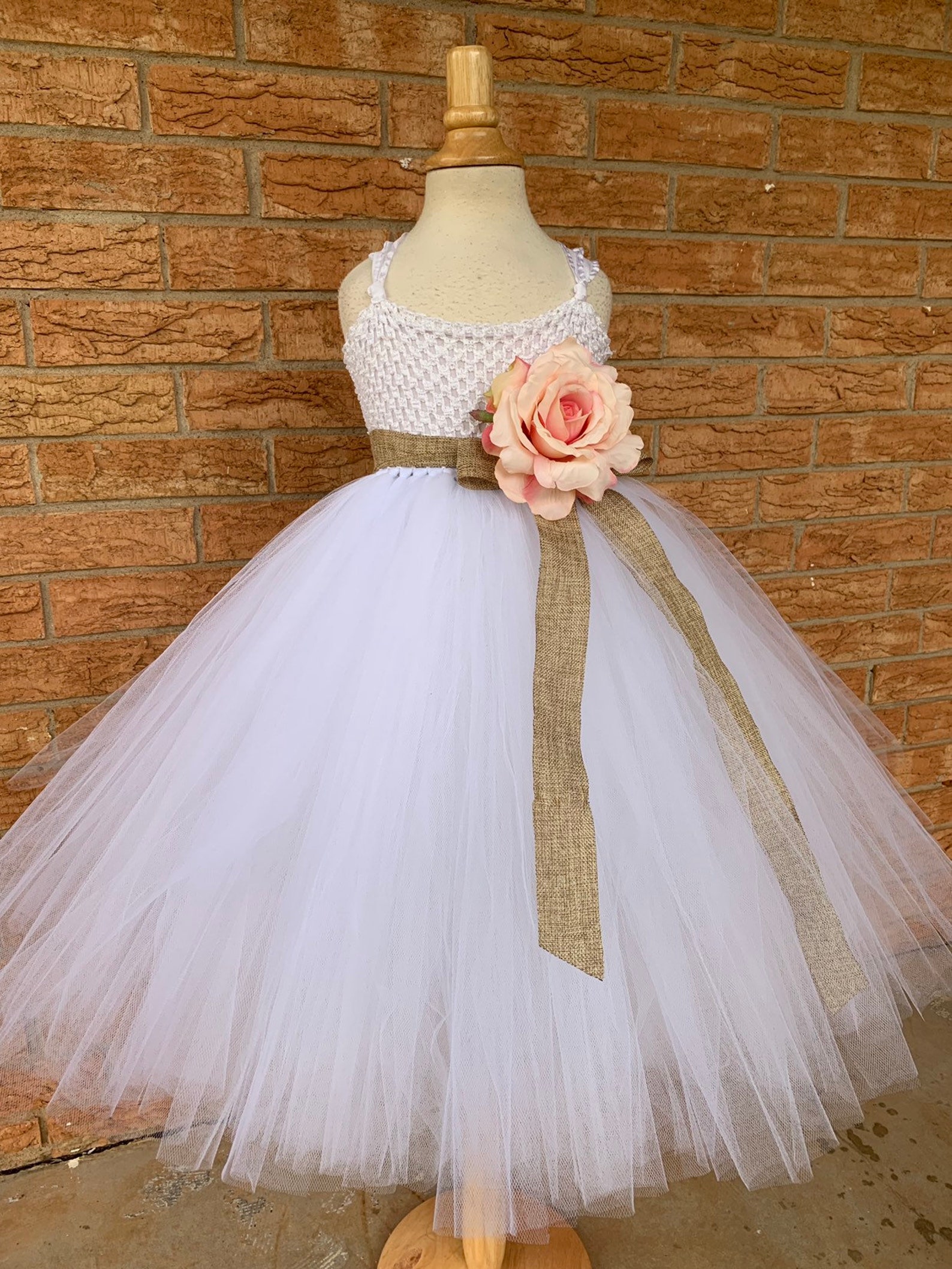 Country wedding flower girl dress poofy flower girl dress Etsy