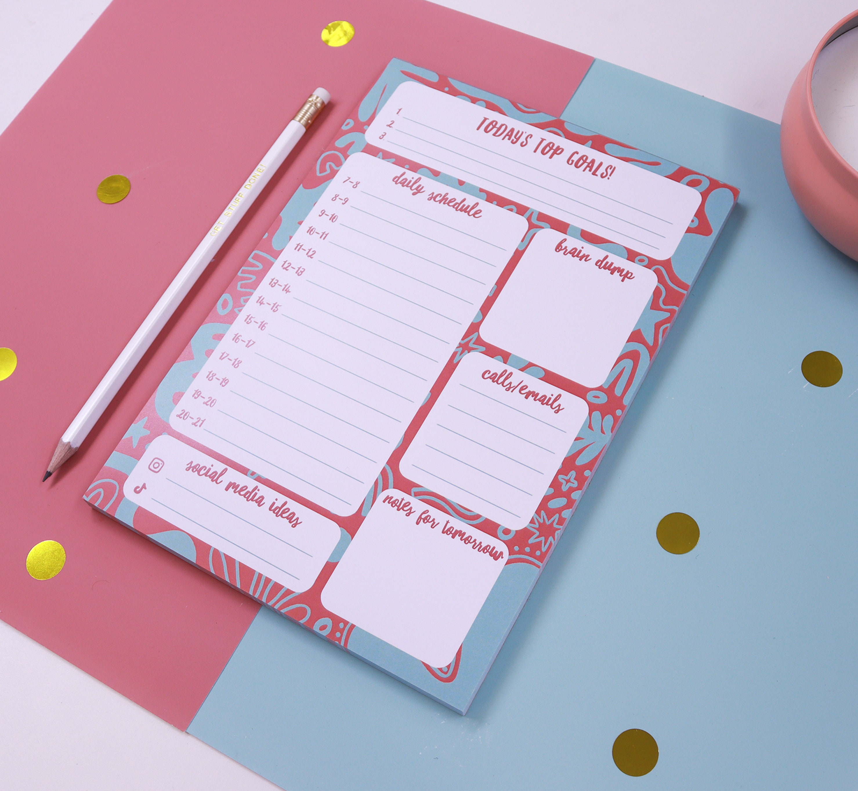 A5 Daily Planner Desk Planner Creative Business Desk Etsy