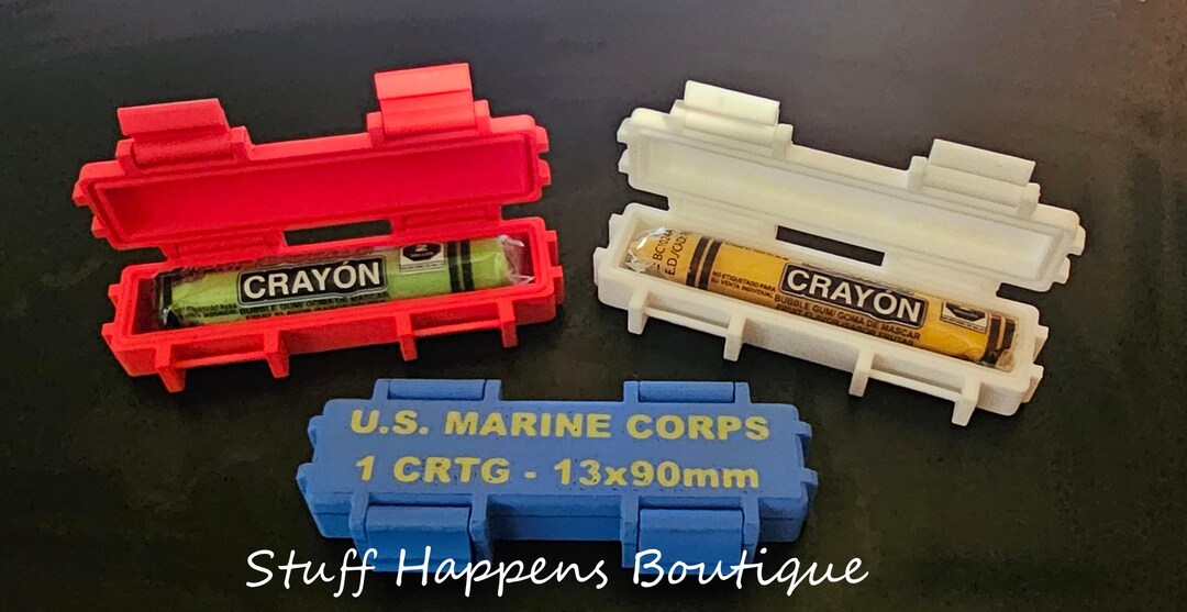 Blue Ration Box Red, White & Blue USMC Tactical Gum Ration Box Set – 3D Printed Crayon ...