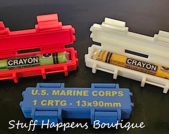 Red, White & Blue USMC Tactical Gum Ration Box Set – 3D Printed Crayon Gum Holders (Set of 3)