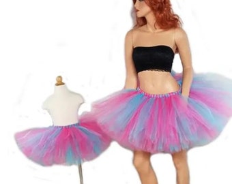 Very Full Pink and Turquoise Daughter Tutu Set