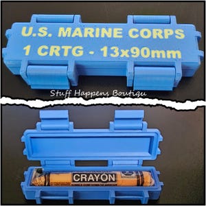 Blue USMC Tactical Gum Ration Box - 3D Printed Box