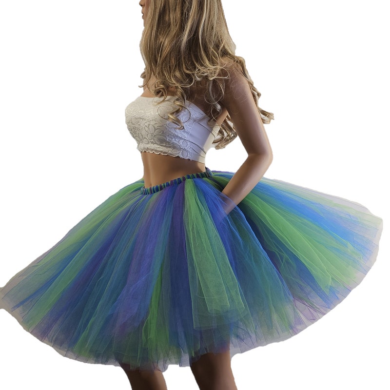 Peacock Embroidered Skirt-Waist 30 to 32