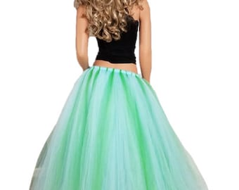 Captivating Seafoam Colored Tulle Skirt - You Choose the Length