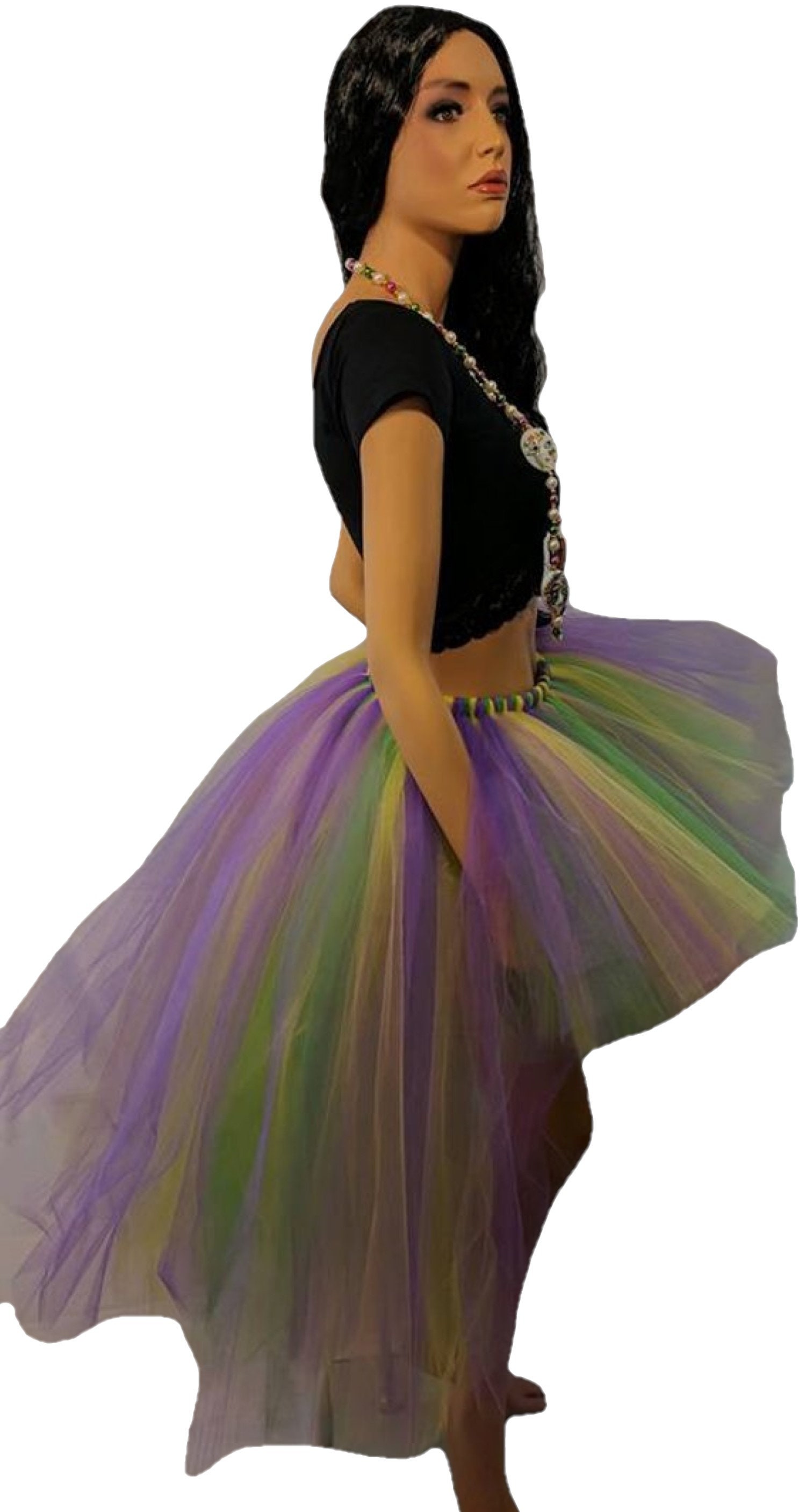 Mardi Gras Party Favor Costume Tutu Skirt WOMENS XS S M GIRLS L XL 22-36” x  15”