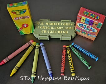 Marine Corps Tactical Ration Box - 3D Printed Box w/ Crayons OR Gum