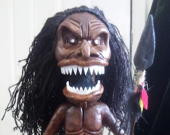 Trilogy of Terror Zuni Doll 11 inches Tall with Scroll