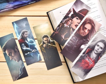 Superheroic sparkly metallic bookmarks | book gifts