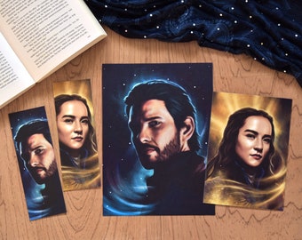 Dark & Light | Shadow and Bone prints and bookmarks | Darkling and Sun Summoner | art prints | book gifts