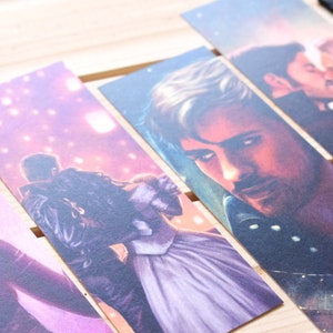 Once Upon A Time sparkly metallic bookmarks Captain Swan, Hook, Regina, Snow & Charming book gifts image 4