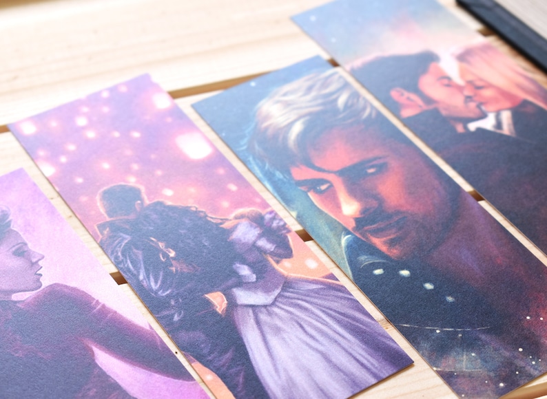 Once Upon A Time sparkly metallic bookmarks Captain Swan, Hook, Regina, Snow & Charming book gifts image 4