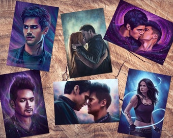 Shadowhunters metallic shimmer prints | Magnus, Alec, Izzy, Clary, Jace | Malec and Clace