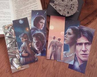 A galaxy far, far away... | art bookmarks | sparkly bookmarks | book gifts