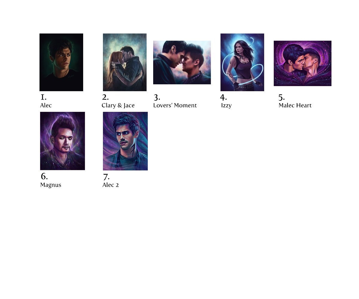 Shadowhunters Prints Small Art Prints postcard Size/a6 - Etsy Canada