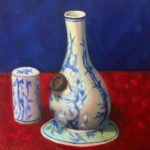 Original Oil Painting &quot;Personal Vase&quot; 2024. Contemporary Oil Painting, Art, Home Decor, Fine China